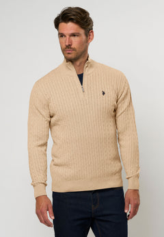 UMAmir Half-zip Cable Knit